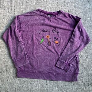 Witches Brew Halloween Crewneck Graphic Sweatshirt Medium